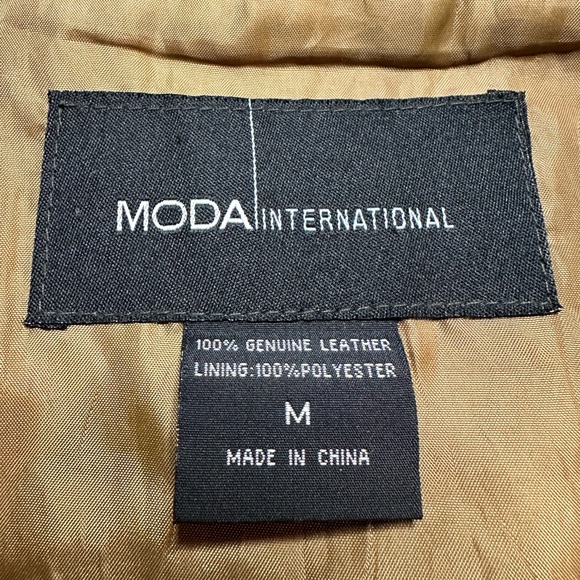 Moda Internstional Tan Suede Jacket Size M - Picture 5 of 5